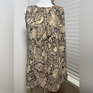 Loveappella Snake Print Sleeveless Tunic